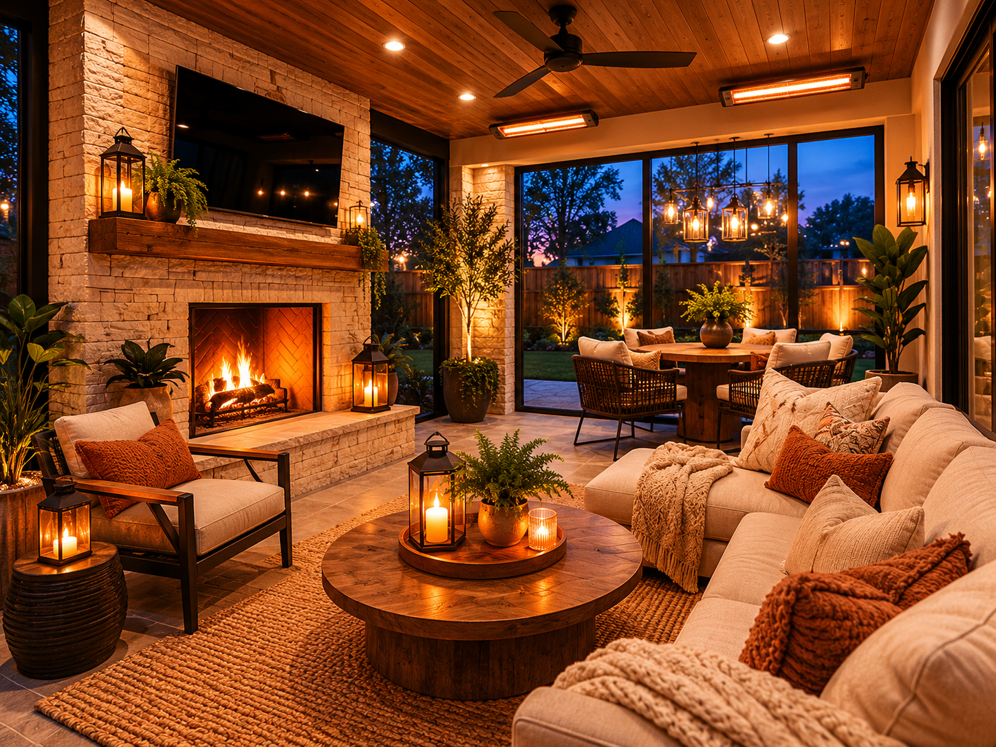 Small patio transformed into a year-round retreat in Cypress